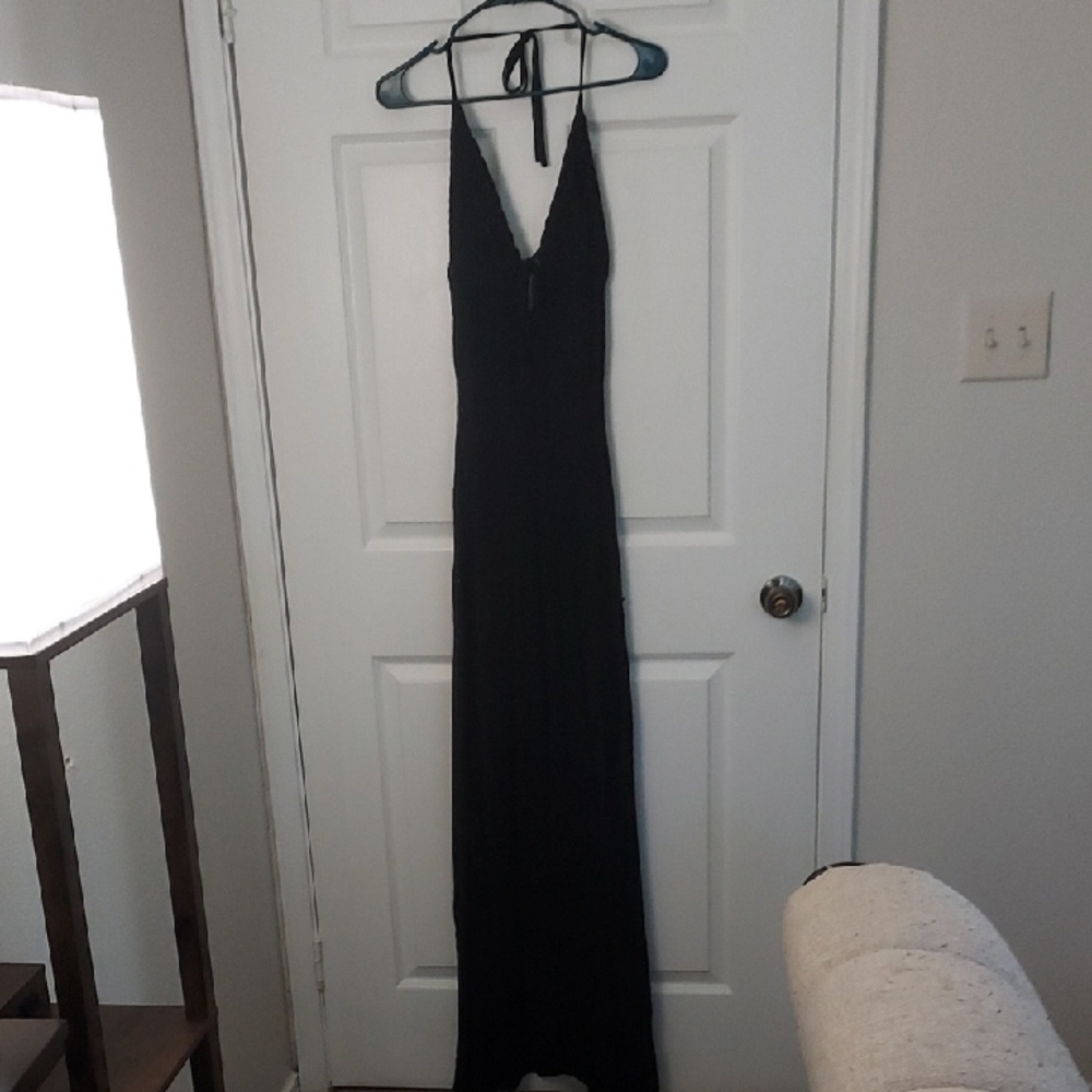 Guess Blue Sleeveless Halter Cocktail Dress